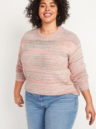 Oversized Cozy Space-Dye Plus-Size Sweater | Old Navy (US)