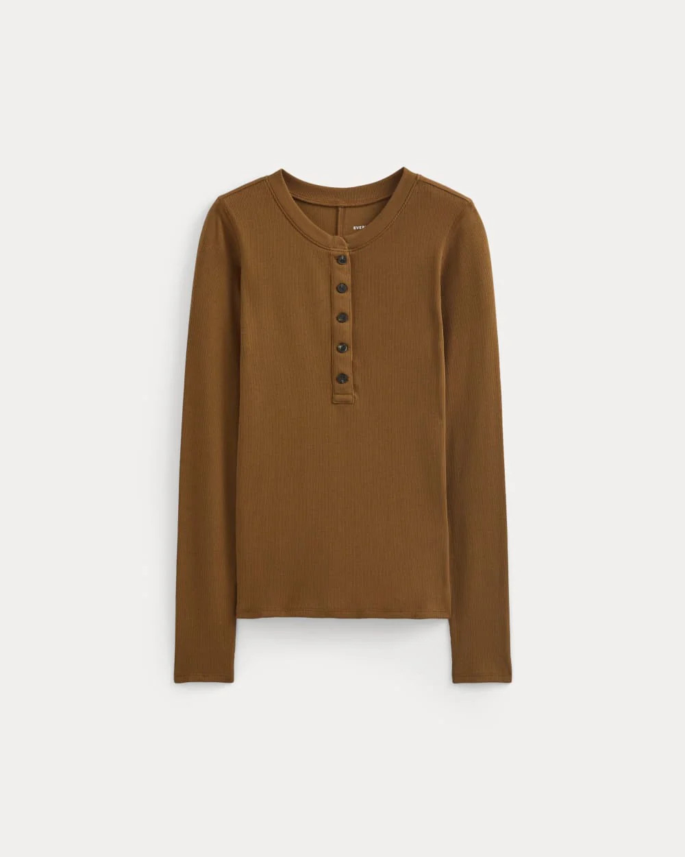 The Luxe Rib Henley | Toffee | Everlane