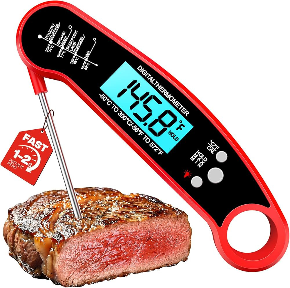 Meat Thermometer Digital - Instant Read Food Thermometer for Cooking Grilling, Candy, Air Fryer, ... | Amazon (US)