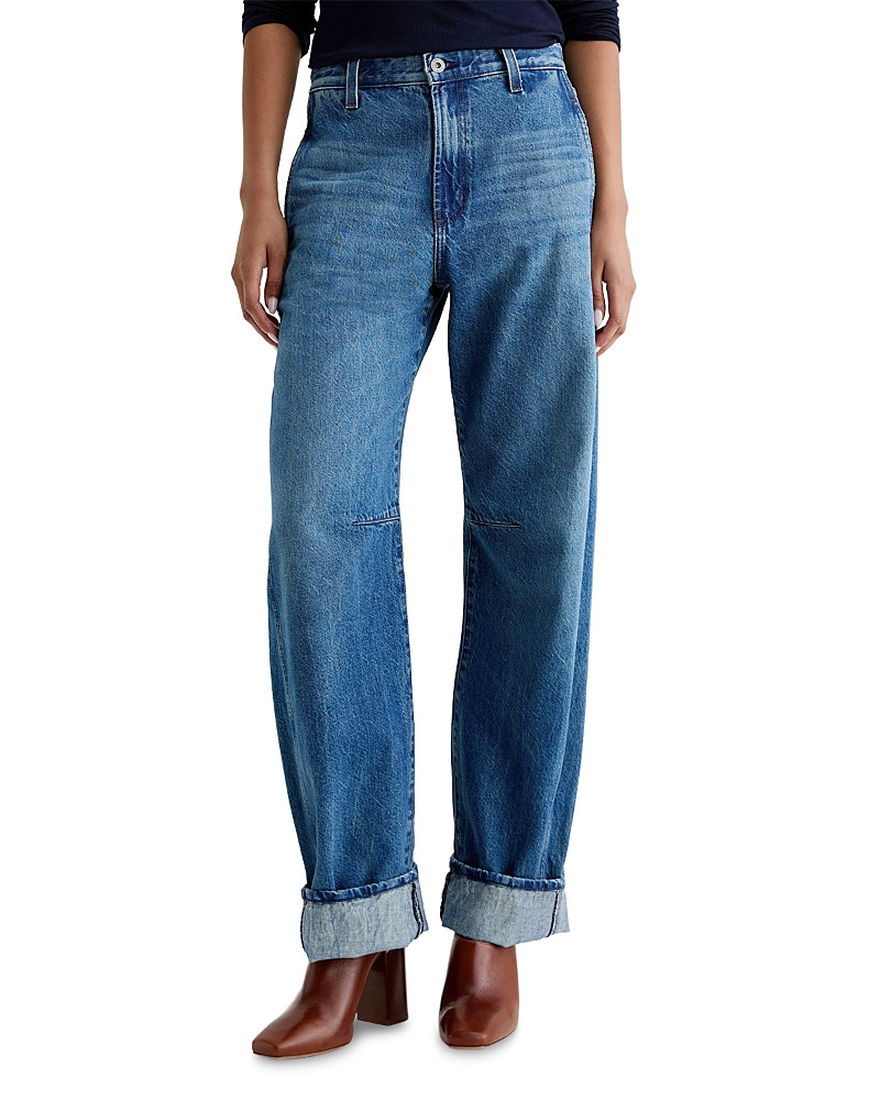 Ag Mercer High Rise Cuffed Barrel Jeans in Nouveau | Bloomingdale's (US)