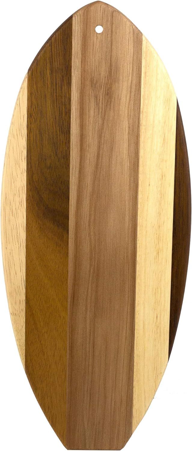 Totally Bamboo Rock & Branch Series Shiplap Lil Surfer Shaped Wood Serving and Cutting Board | Gr... | Amazon (US)