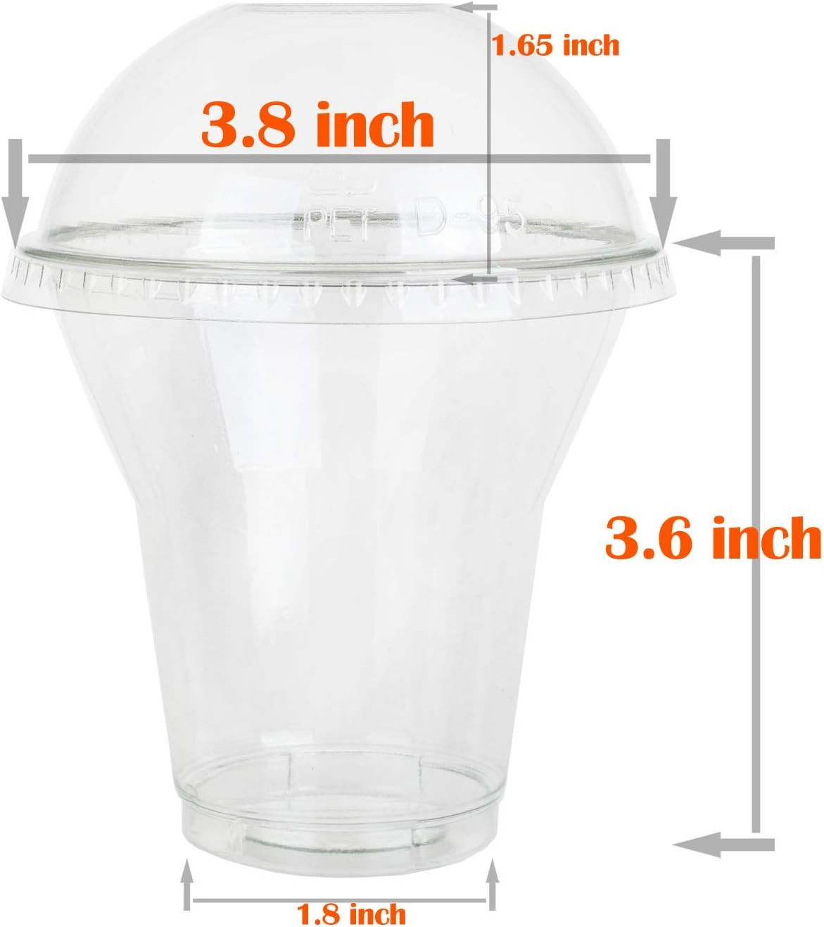 GOLDEN APPLE, 9 oz Clear Plastic Sundae Cup 30sets with Dome lids no hole. Disposable Dessert Bow... | Amazon (US)