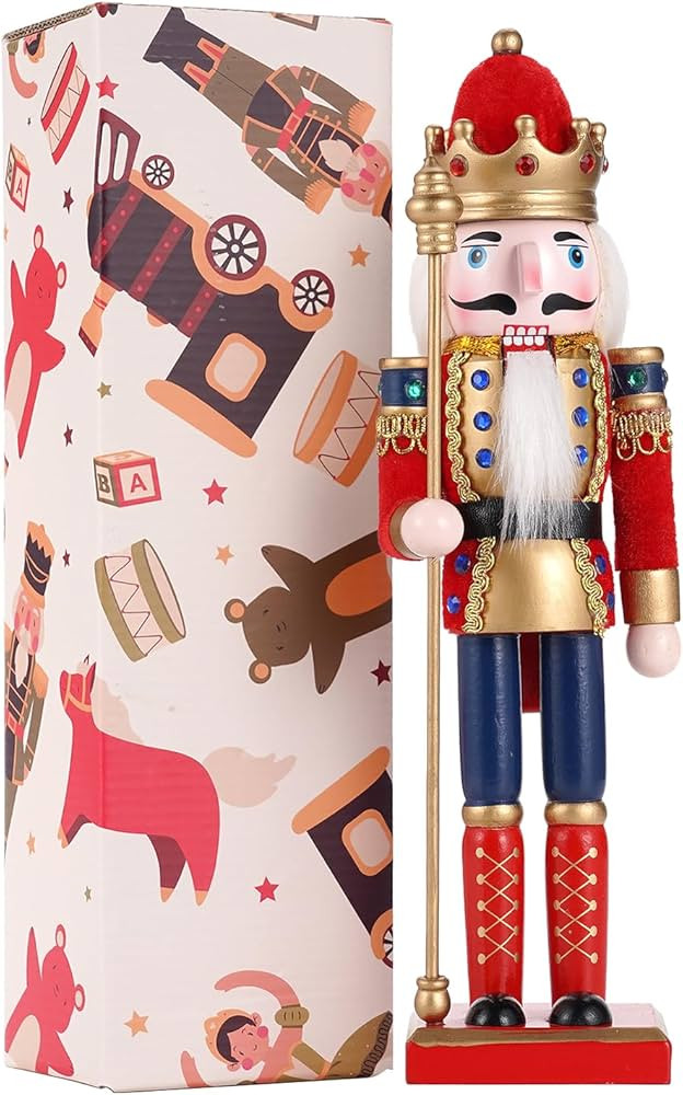 COMBIUBIU 11.2 inch Christmas Decorations Nutcracker Ornaments,Wooden Nutcracker Figures,Festive ... | Amazon (US)