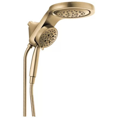 HydraChoice Hydrorain 5 Spray Dual Shower Head and Handheld Shower with H2Okinetic 1.75 GPM | Wayfair North America