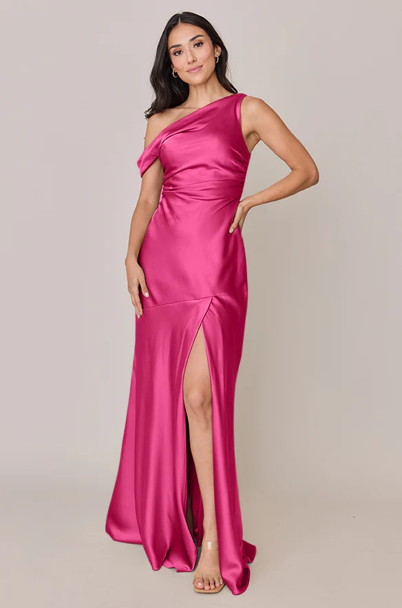 Livvy Satin Dress | Revelry