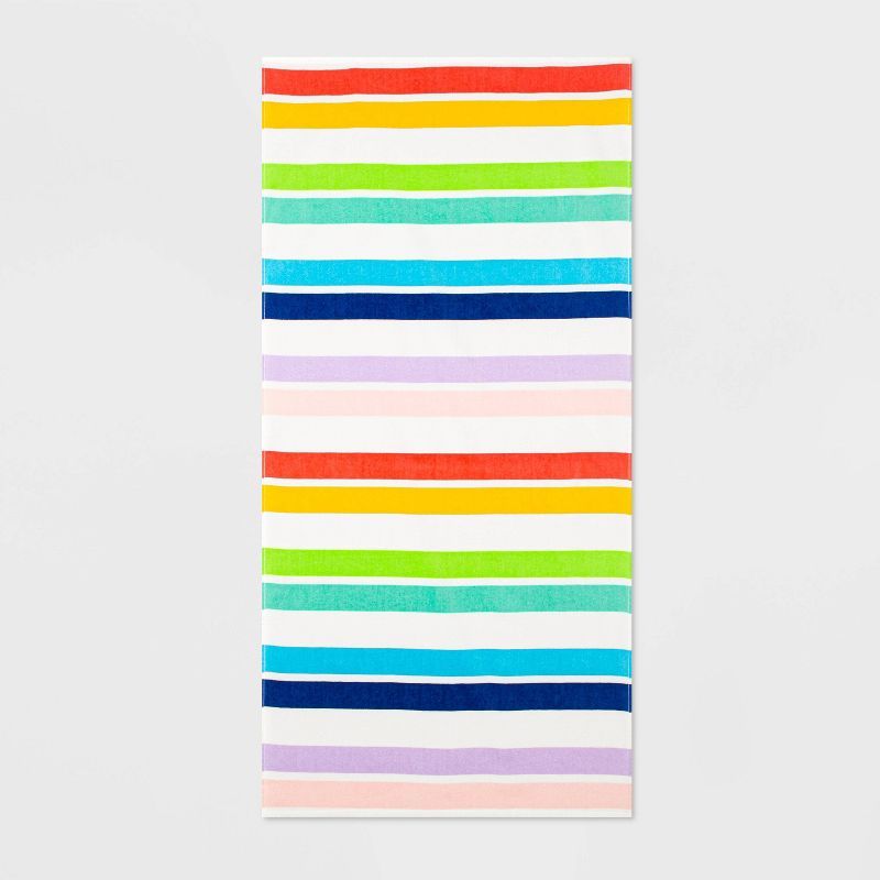 Rainbow Striped Travel Size Beach Towel - Sun Squad™ | Target