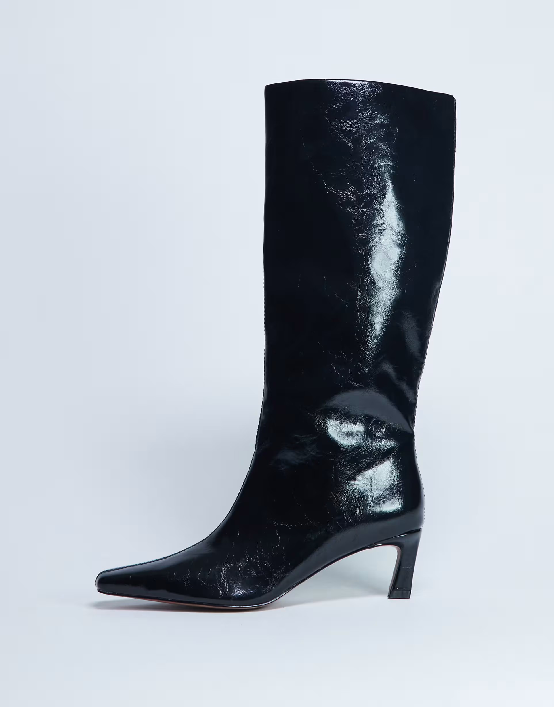 Topshop Tanya point toe knee high boot in black | ASOS (Global)