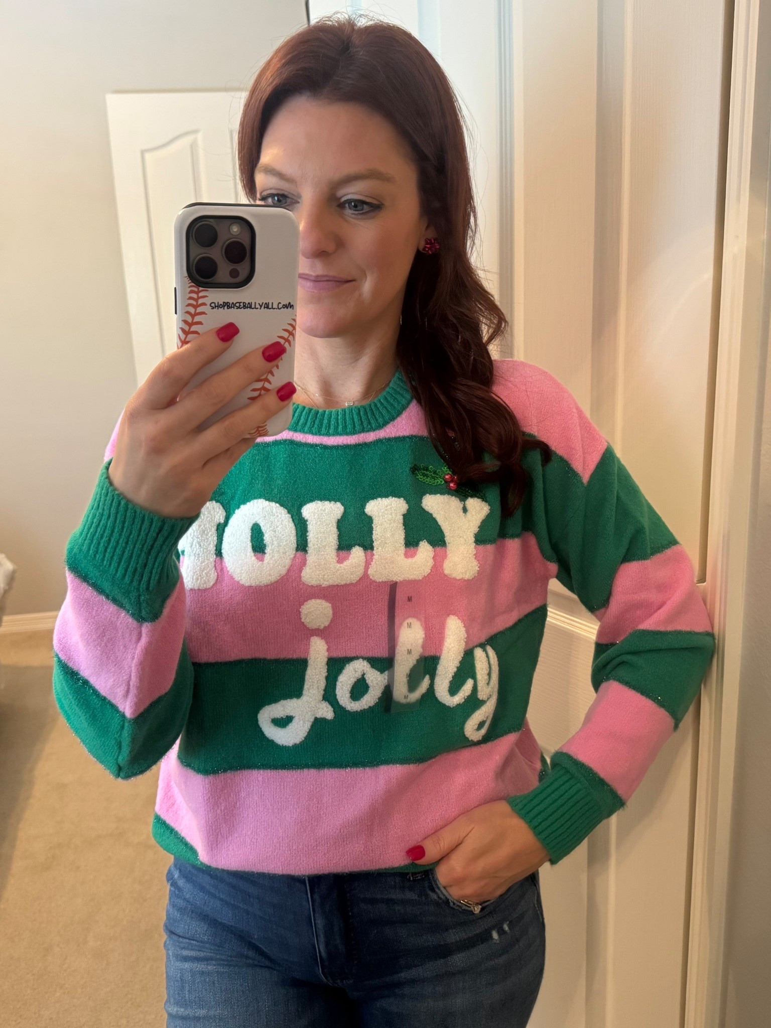 This is super soft I’m wearing a medium. Christmas!!!! 