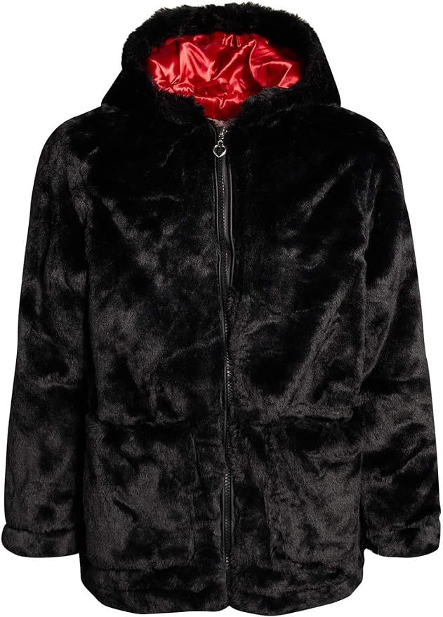 Urban Republic Girls' Jacket - Faux Fur Plush Teddy Coat with Hood | Amazon (US)