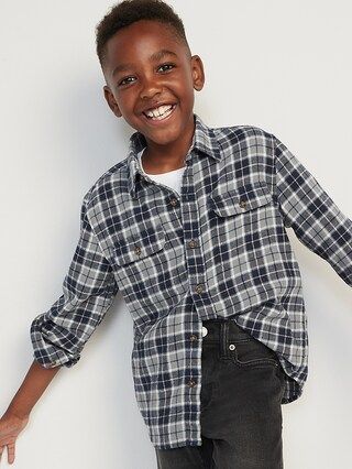 Plaid Flannel Utility Pocket Shirt for Boys | Old Navy (US)