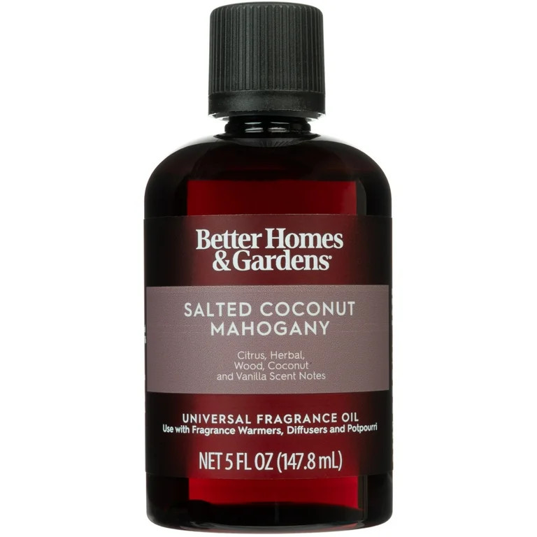 Better Homes & Gardens Universal Fragrance Oil, Salted Coconut & Mahagony Scented, 5 fl oz | Walmart (US)