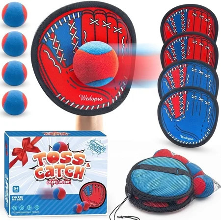 Toss and Catch Ball Game Set, Kids Outdoor Play Toys Beach Pool Yard Outside, Sticky Baseball Training Glove for Toddlers Ages 4, 5, 6, 7, 8-12 Years Old | Walmart (US)