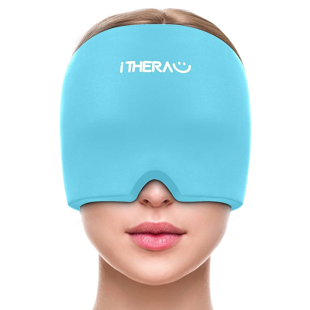 iTHERAU Migraine Relief Cap, Soothing Headache Hat, Gel Ice Pack Head Wrap with Hot and Cold Ther... | Amazon (US)