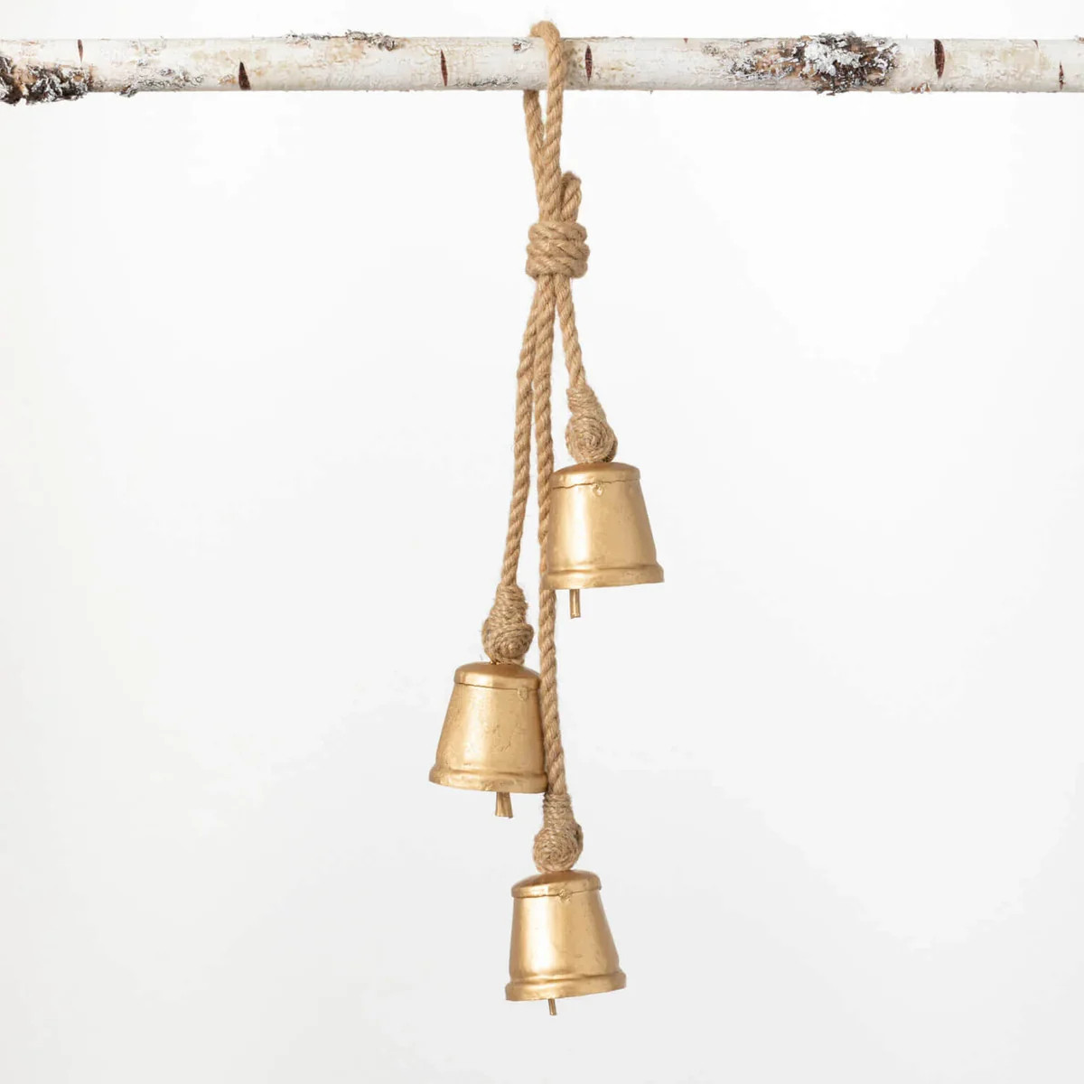 Gold Swag Bell Ornament Trio | Sullivans Home Decor