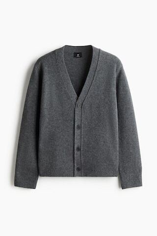 H & M - Regular Fit Brushed Cardigan - Grey | H&M (AU)
