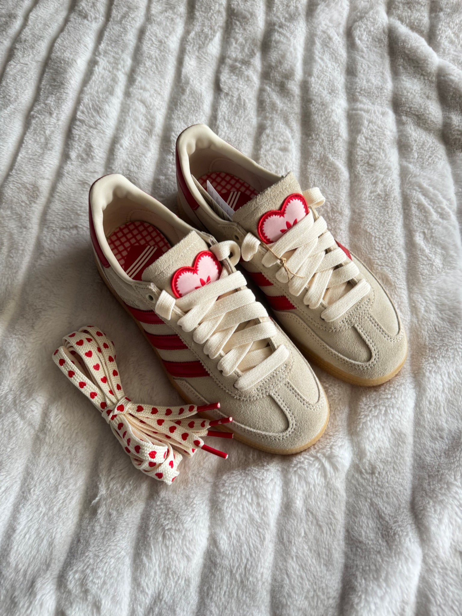 Adidas spezial valentines 
Size down .5!! I’m normally 7.5 and needed a 7 whenever I order spezial or sambas! 

#LTKSeasonal #LTKActive #LTKValentine