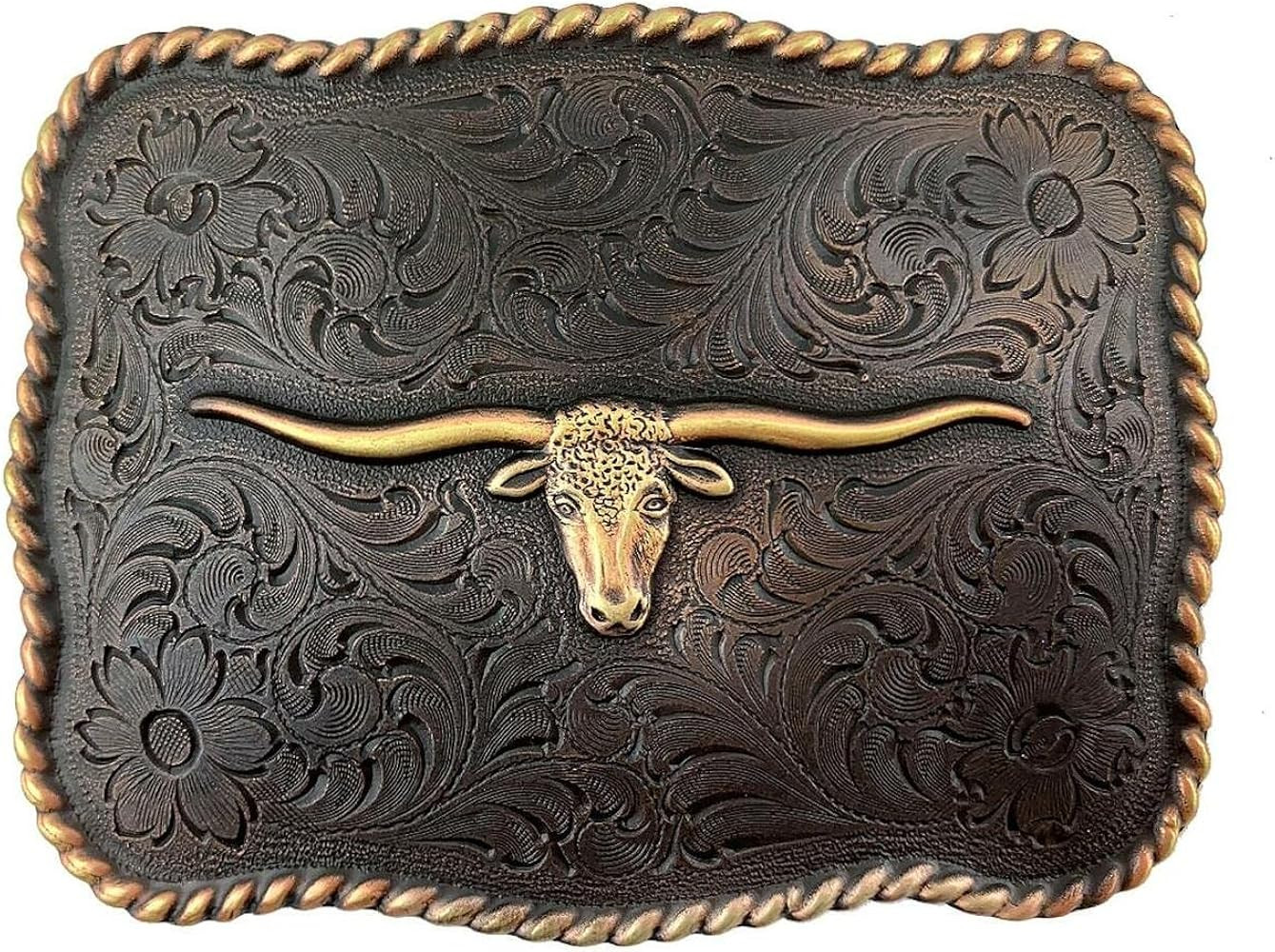 Western Lady Bull Texas Longhorn Steer Head Belt Buckle Fits 1-1/2"(38mm) Multi-Style Options | Amazon (US)