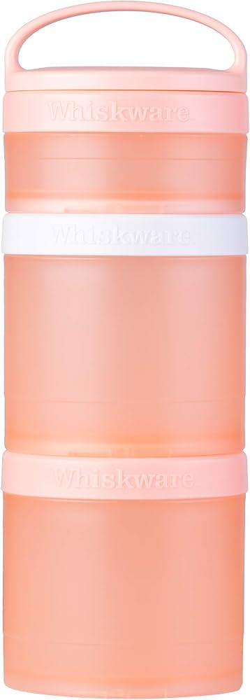 Whiskware Stackable Snack Containers for Kids and Toddlers, 3 Stackable Snack Cups for School and... | Amazon (US)