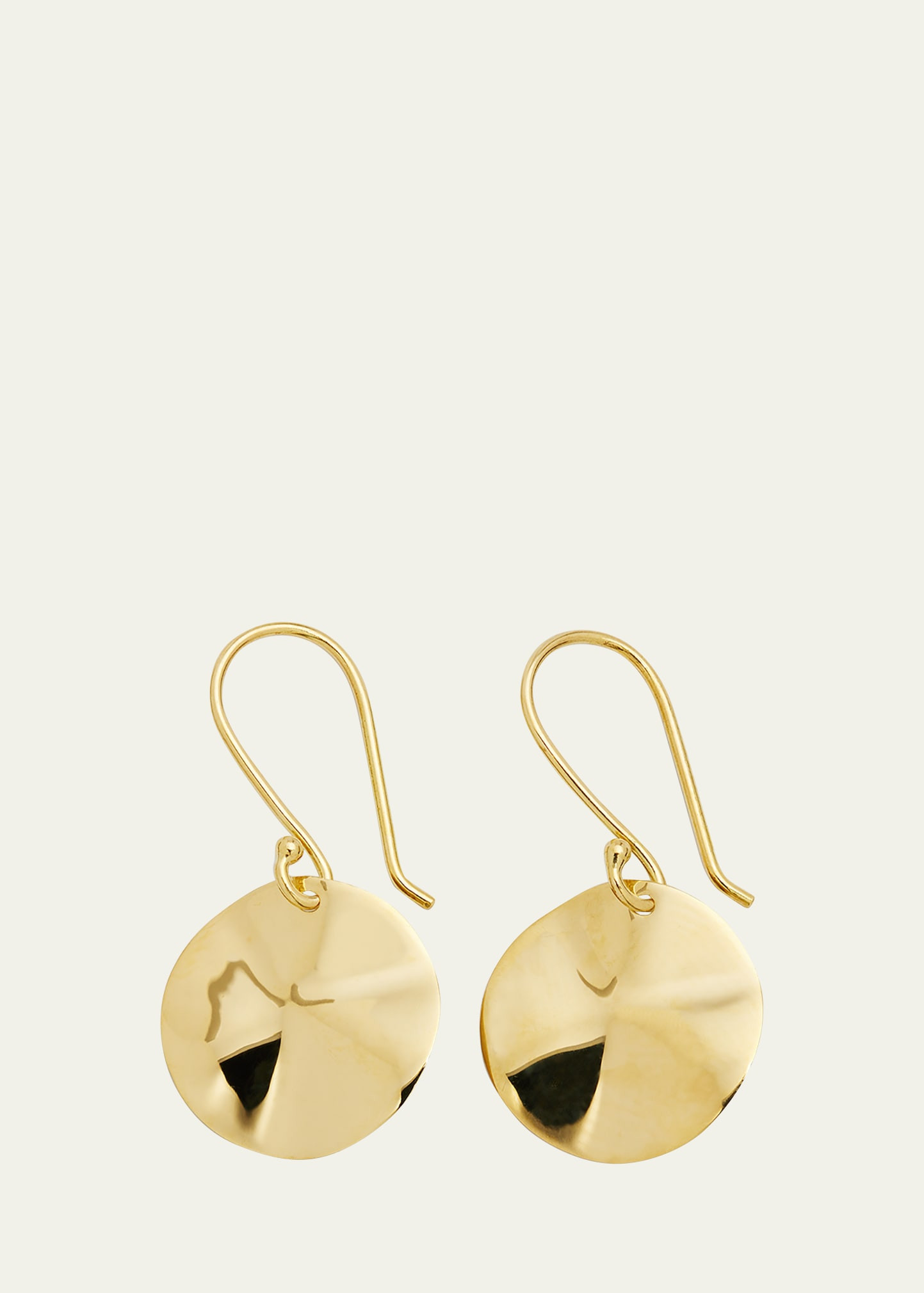 Ippolita Mini Wavy Disc Earrings in 18K Gold | Bergdorf Goodman