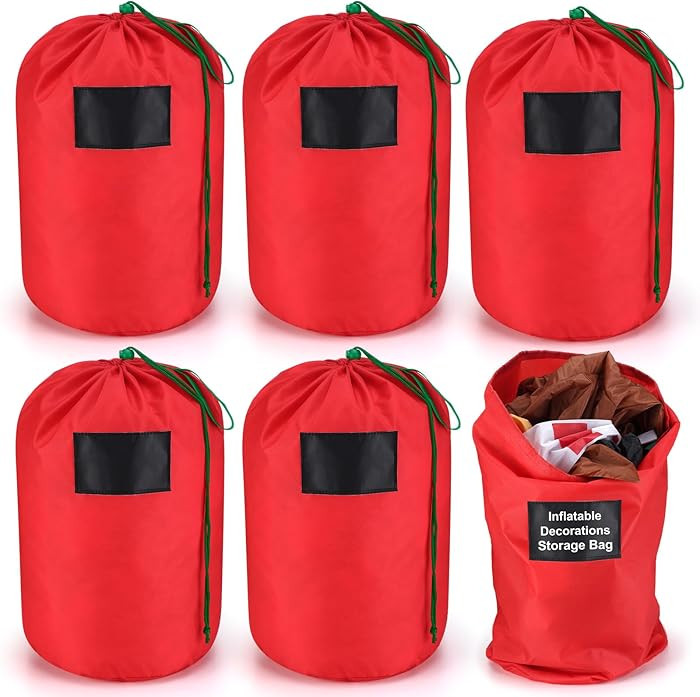 6 Pcs 21 x 12 Inch Red Inflatable Decorations Storage Bag Waterproof Inflatable Decorations Stora... | Amazon (US)