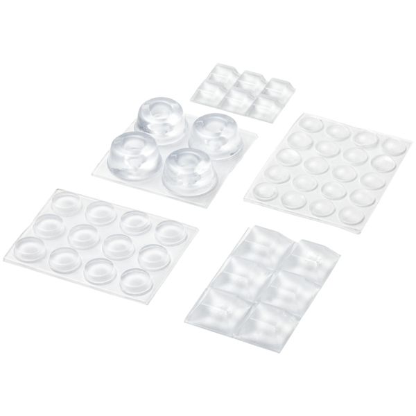 Assorted Clear Self-Stick Bumpers Value Pack | The Container Store