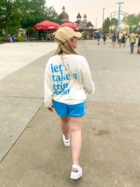 Fun times at Cedar Point last week until the 🌪️ sirens started going off. Walked in these shoes all day and they were super comfortable! I highly recommend for a day at a park. 
#amusementpark #themeparkstyle #cedarpoint #summerdays #momlife #targetstyle 

#LTKtravel #LTKshoecrush