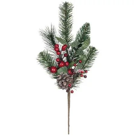 The Holiday Aisle Pine and Magnolia with Berries Mixed Stem (Set of 4) | Walmart (US)