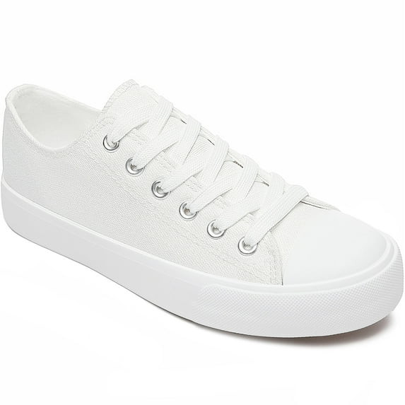 AOMAIS Womens Canvas Fashion Sneakers Classic Low Top Fabric Shoes Casual Walking Canvas Flats Cu... | Walmart (US)