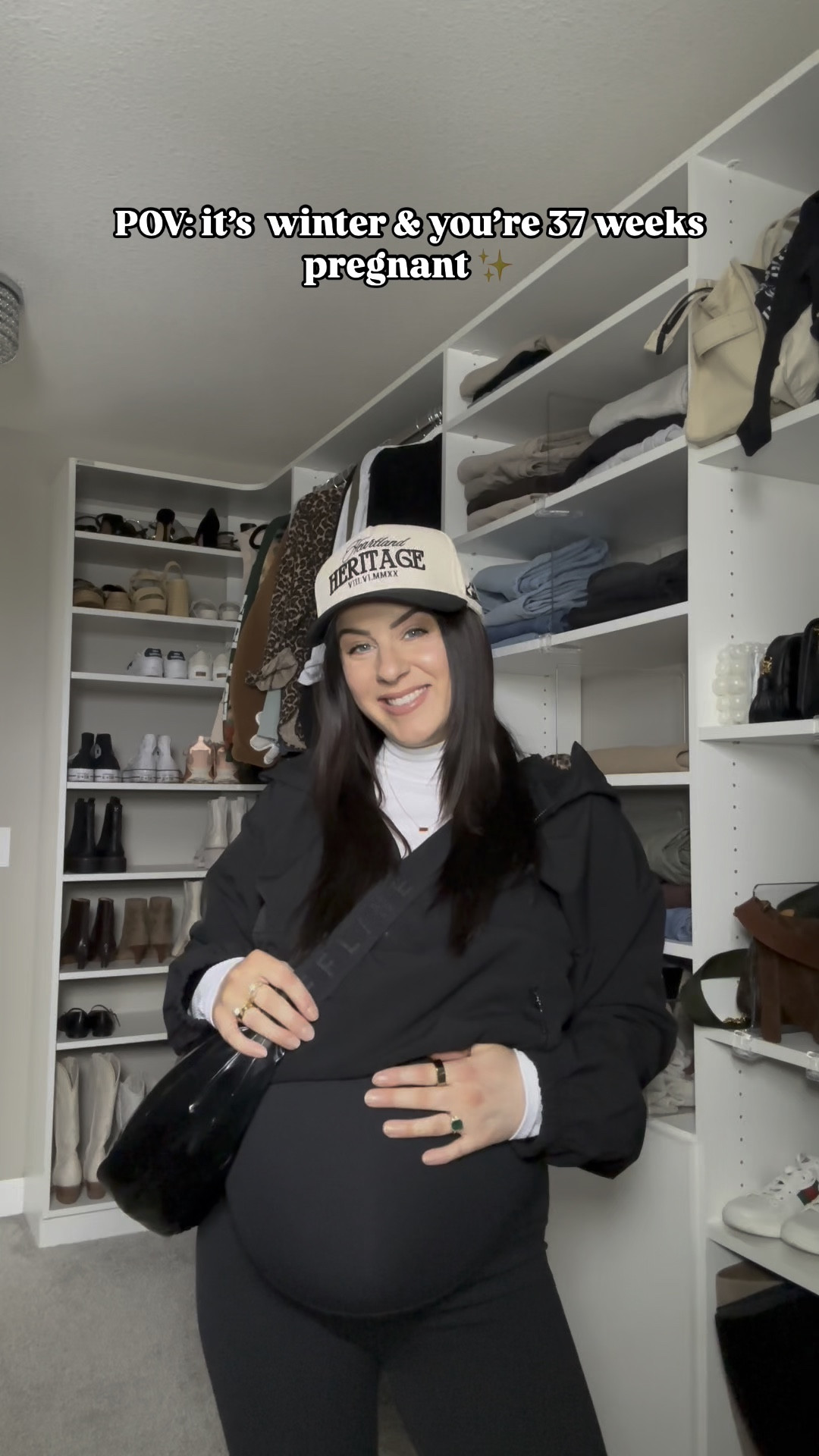 My fleece lined jacket is on sale in a few colors! Sling bag on sale too! Wearing s in turtle & leggings, L jacket (sized up for the bump & cinched it), sneakers tts 

#LTKStyleTip #LTKBump #LTKWatchNow