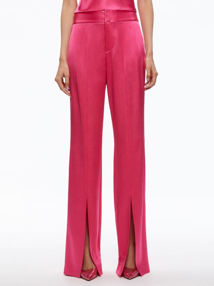 JODY HIGH WAISTED FRONT SLIT PANT | Alice + Olivia