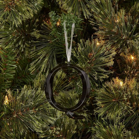 Metal Monogram Christmas Tree Ornament Black - Wondershop™ | Target