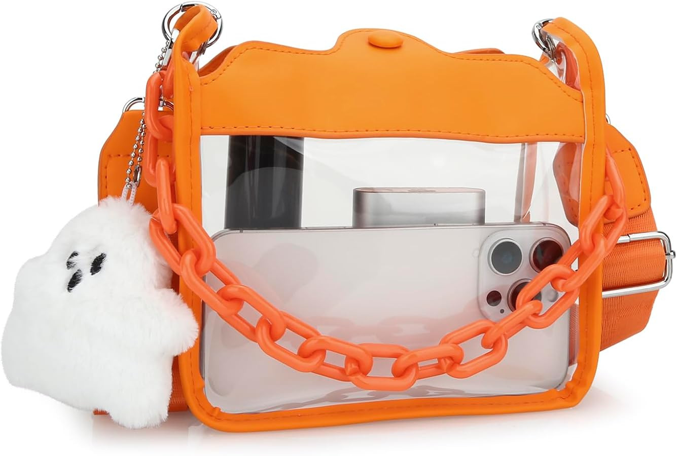 Clear Bag Stadium Approved, Small Crossbody Bag for Concerts Sports Events, Clear Clutch Purses f... | Amazon (US)