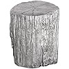 MY SWANKY HOME Elegant Silver Tree Stump Accent Table | Pedestal Round Faux Bois Trunk Naturalist | Amazon (US)