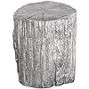 MY SWANKY HOME Elegant Silver Tree Stump Accent Table | Pedestal Round Faux Bois Trunk Naturalist | Amazon (US)