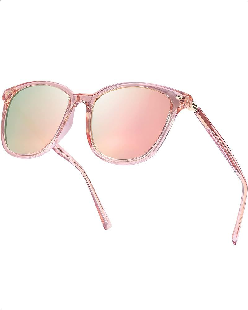 Myiaur Women's Polarized Sunglasses with Mirrored Lens & UV400 Protection - Trendy & Stylish Larg... | Amazon (US)