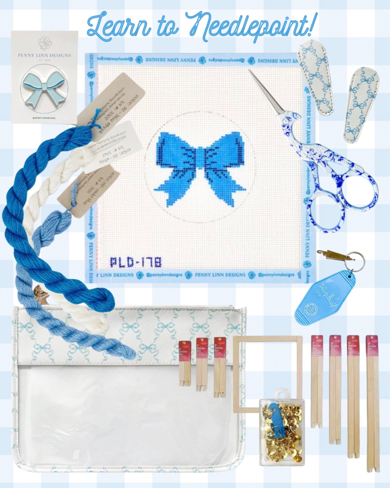 Learn to needlepoint! Here I’ve included must-haves and nice-to-haves.

Must-haves: scissors, threader, needles, stretcher bars, fibers, your canvas of choice!

Nice-to-haves: project bags, needle minders, scissor protectors 

#LTKhome #LTKover40 #LTKfindsunder50