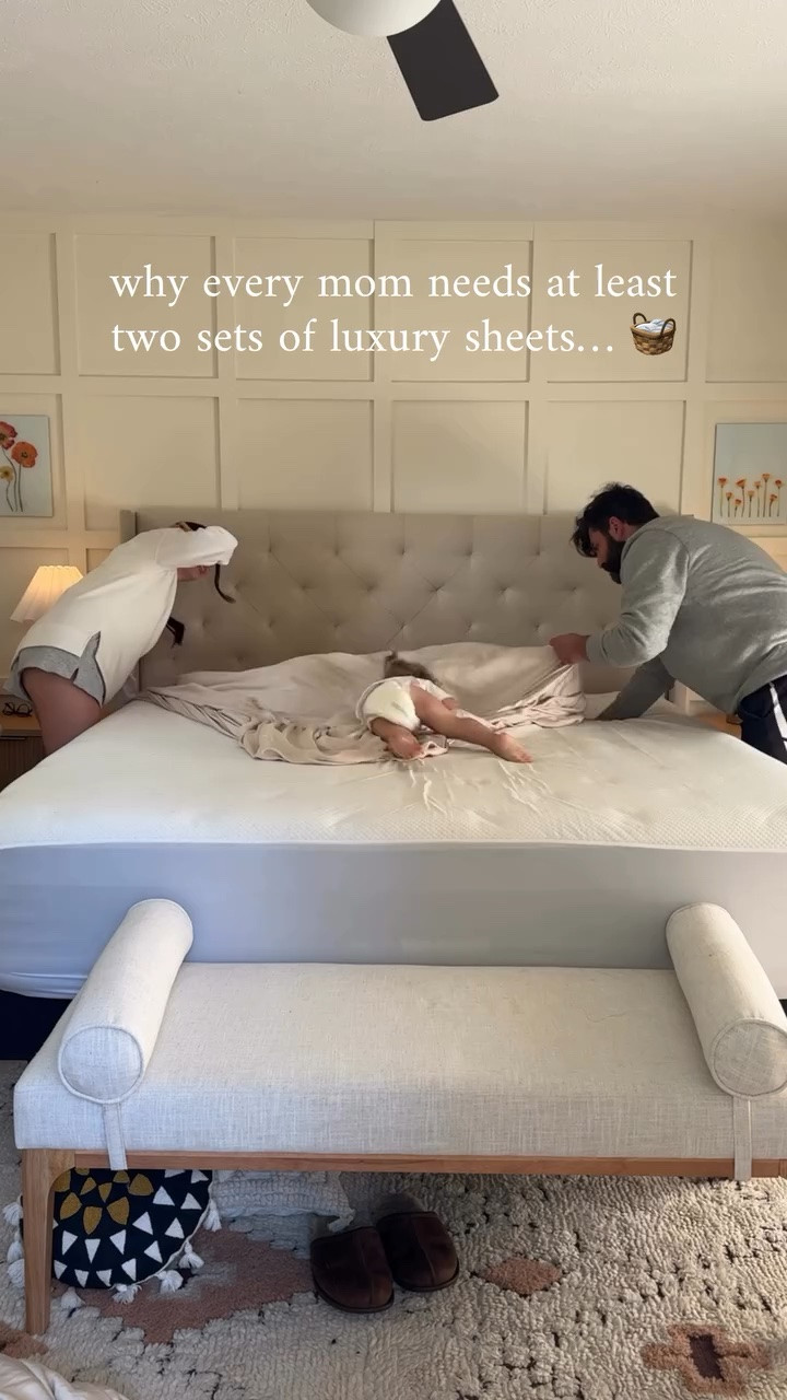 A rare look at us attempting to make the bed 😜

Between toddler morning snuggles, spilled milk, and late-night sheet emergencies, having a high-quality backup set of bedding isn’t just a luxury… it’s a survival strategy for motherhood am I right?! 

We have been completely obsessed with our @cozyearth bamboo sheets for YEARS because they are temperature-regulating, unbelievably soft, so durable (no pilling ever), and get softer with every single wash! 

And it’s the perfect time because @cozyearth is having a Buy One, Get One FREE sale on sheets right now when you use code CHELSIEBOGO at checkout! 

AND code CE-CHELSIE still stacks 20% off everything else on their site! It is the absolute best time to upgrade your bedding or grab your backup set completely free! Whoo! 

👇🏼 Comment SHEETS and I’ll DM you the best ones you’ll ever sleep in! I promise, nothing else will EVER compare 💁🏻‍♀️

•••••

#cozyearthpartner #bamboosheets #bogosale #cozyearthsheets #cozyearth