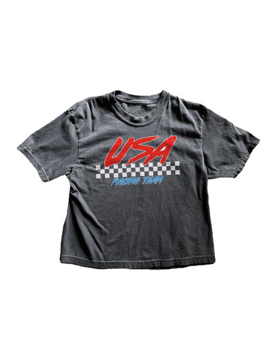 USA Racing Team Cropped Tee | Slater Vintage