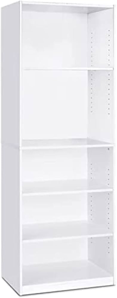 FURINNO JAYA Simply Home 5-Shelf Bookcase, 5-Tier, White | Amazon (US)