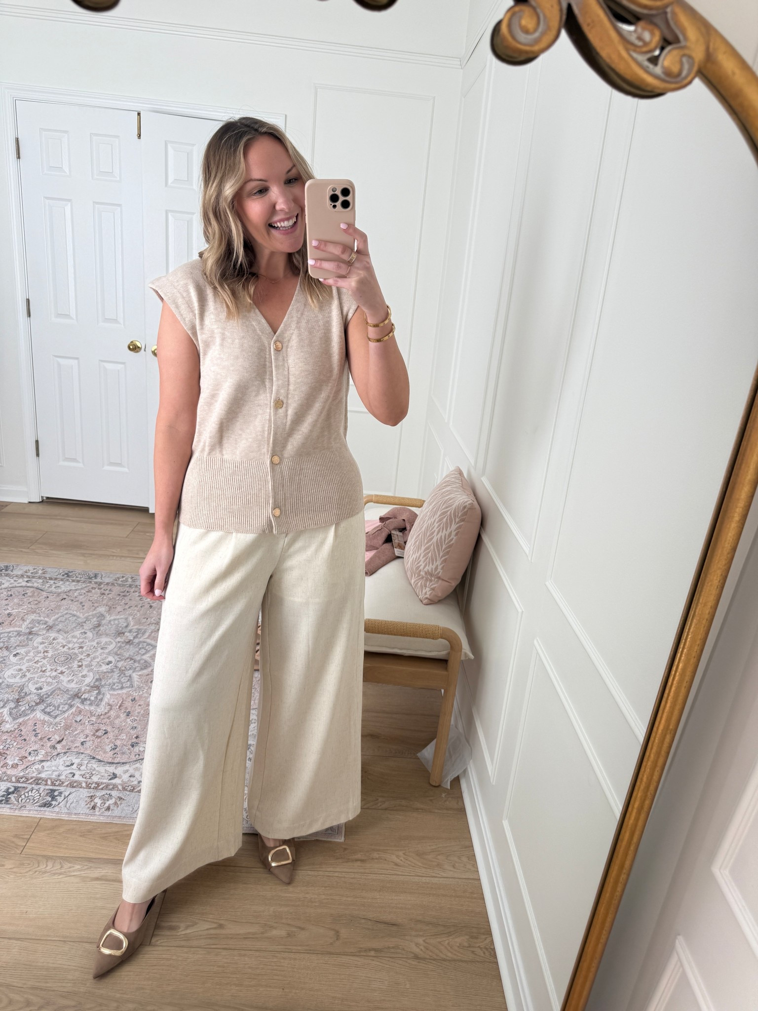 Workwear staples for spring! Wearing a large in the pants and med top 

#LTKWorkwear #LTKMidsize #LTKFindsUnder50