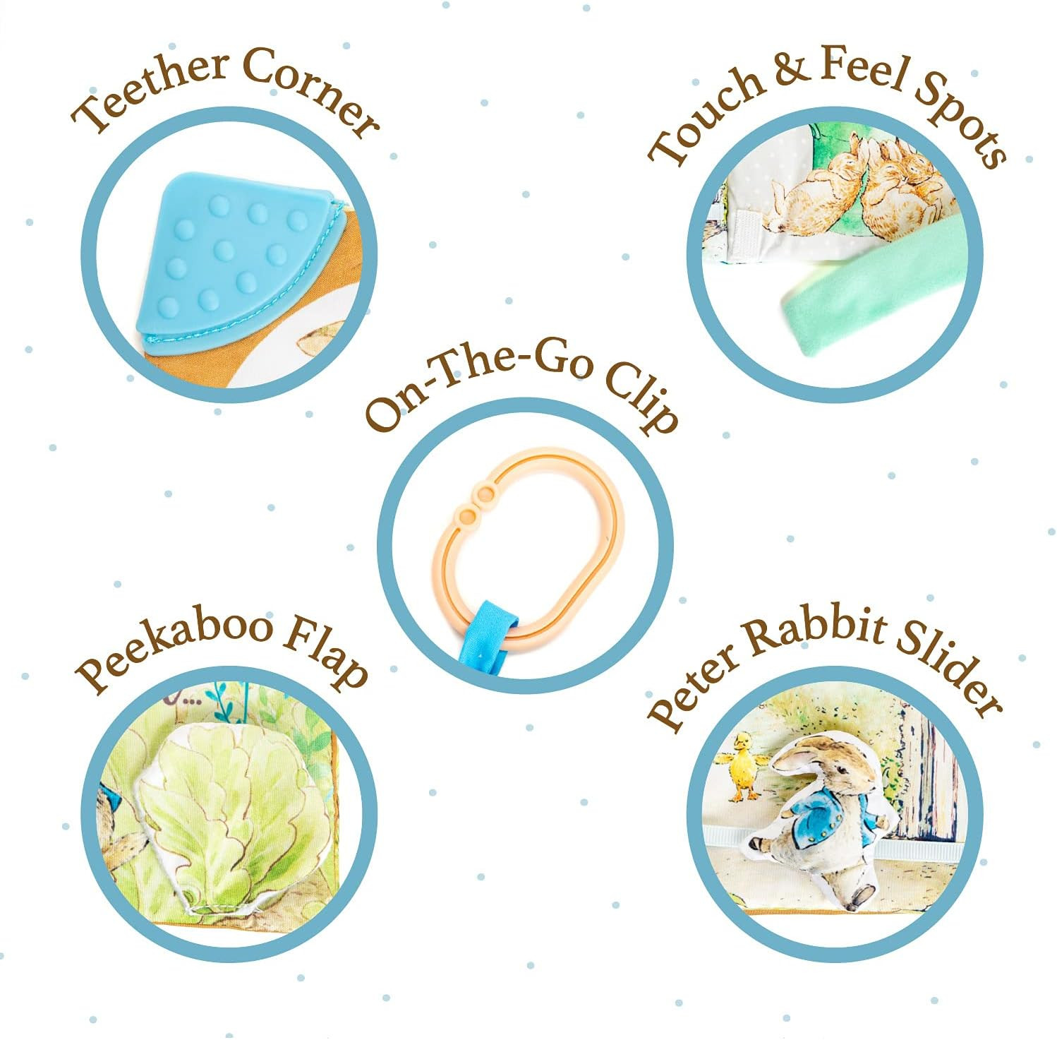 KIDS PREFERRED Peter Rabbit Soft Book with toy, Teether and Crinkle, 5 Inches | Amazon (US)