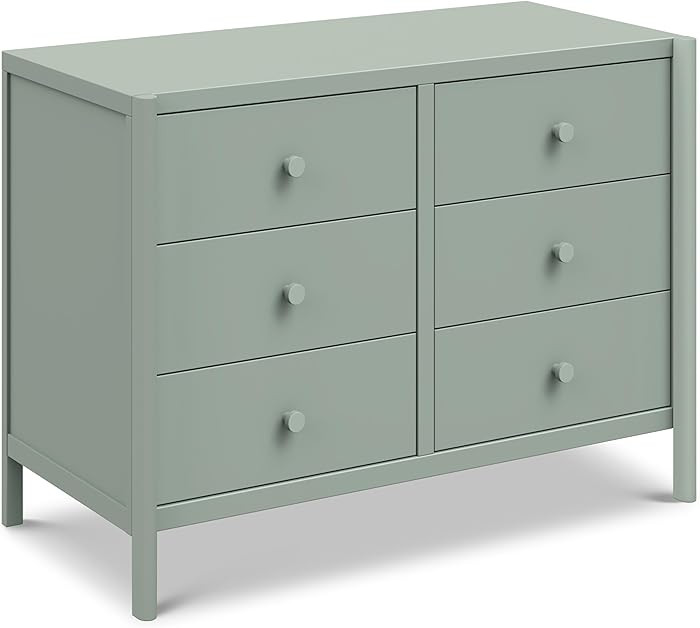 Davinci Birdie 6-Drawer Dresser with 9+ inch Drawer Extension in Light Sage, GREENGUARD Gold Cert... | Amazon (US)