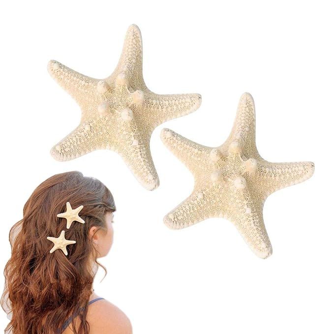 OBTANIM 2 Pcs Starfish Hair Clip Resin Beach Sea Star Hair Pins Mermaid Hair Clips Accessories fo... | Amazon (US)