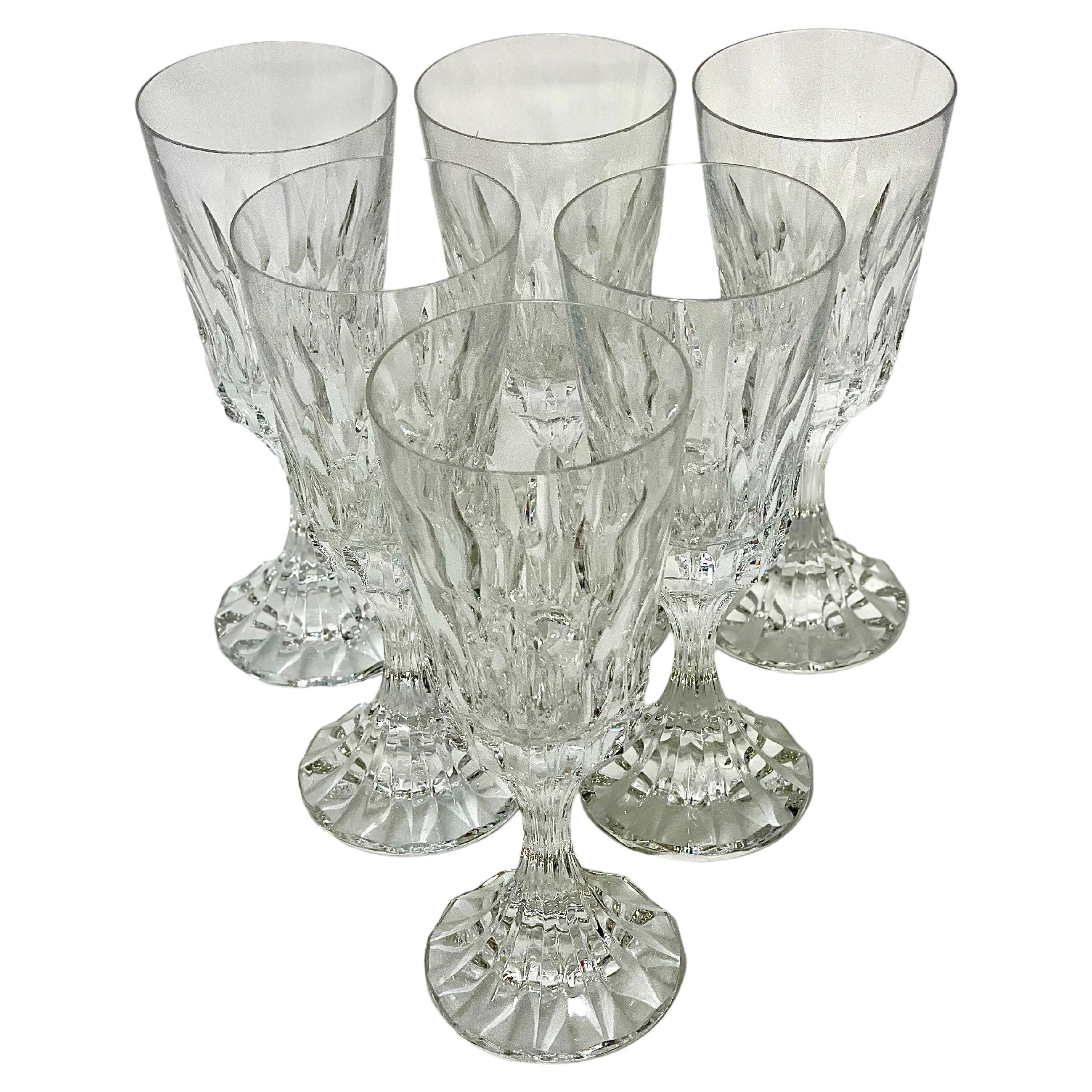 Set Of Six Baccarat Crystal Wine Glasses | 1stDibs