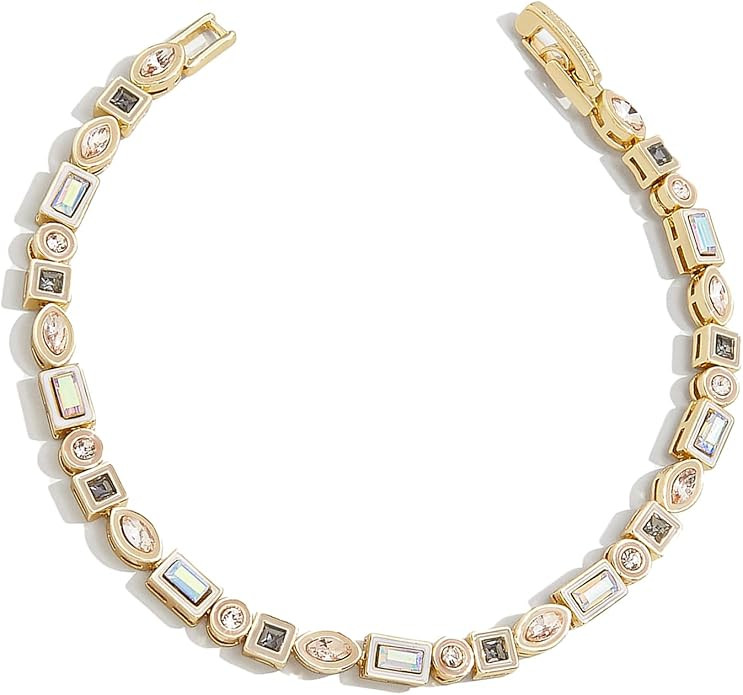 BaubleBar Kayden Gold-Plated Brass Tennis Bracelet for Women - Trendy, Chic, & Hypoallergenic Gol... | Amazon (US)