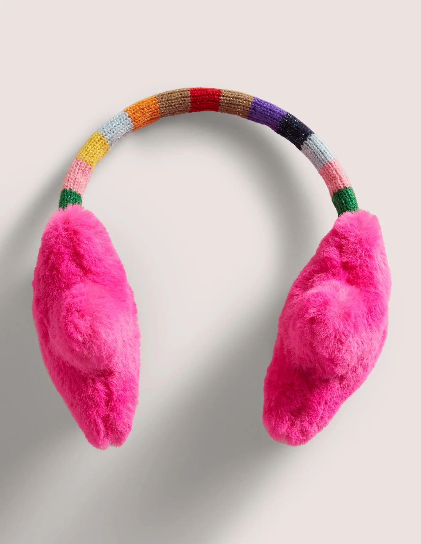 Novelty Ear Muffs - Shocking Pink | Boden (US)