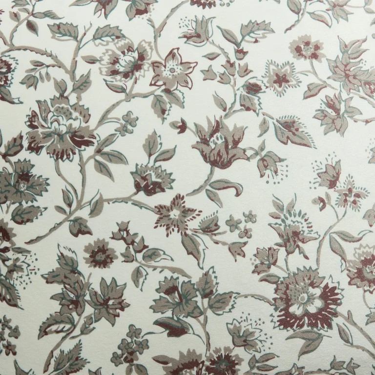 My Texas House 18" x 18" Stacy Ivory Velvet Floral Decorative Pillow Cover | Walmart (US)