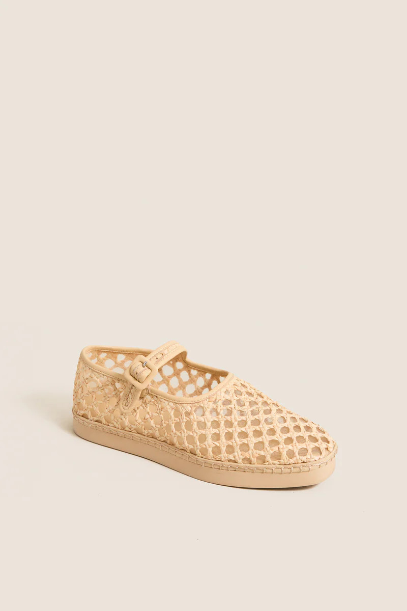 Natural Crochet Raffia Rita Flats | Tuckernuck (US)