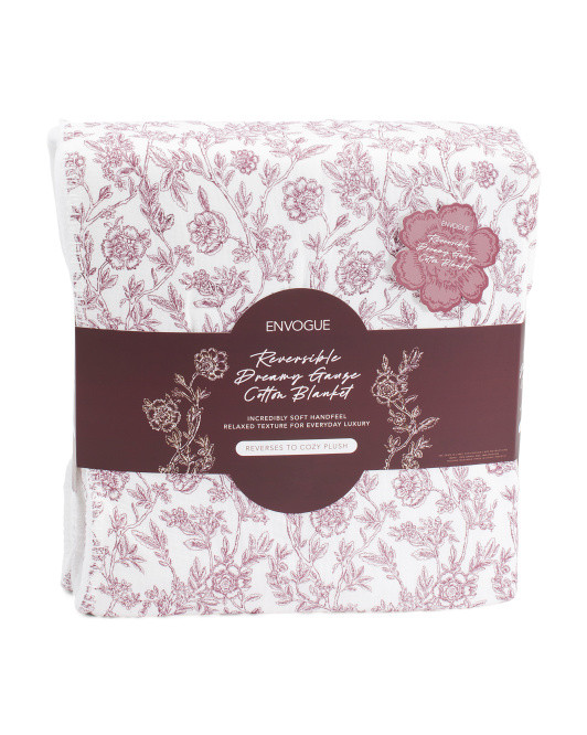 Cotton Gauze And Plush Blanket | TJ Maxx