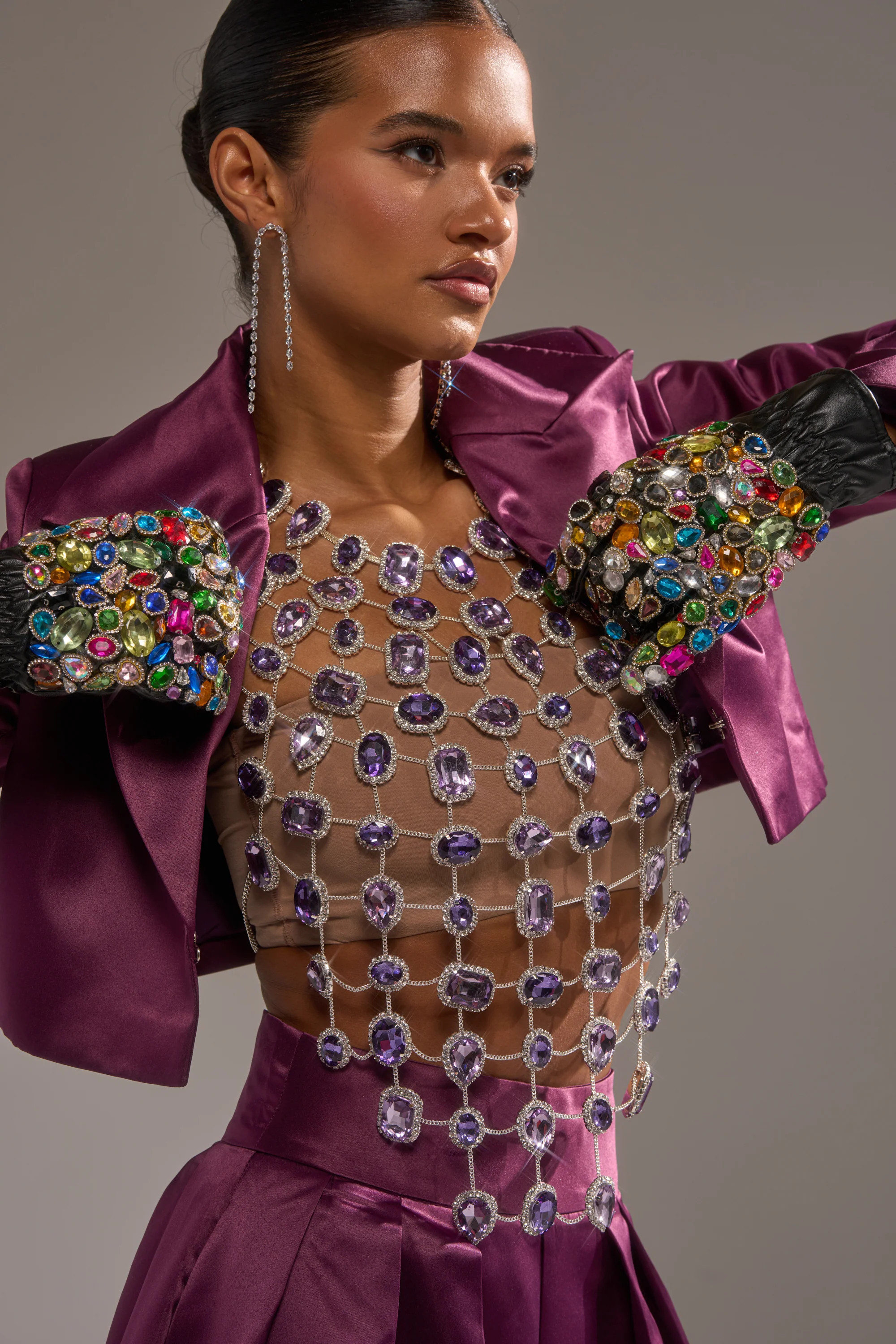 AKIRA Lover Girl Rhinestone Chain Top | AKIRA